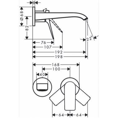 Praustuvo maišytuvas Hansgrohe Vivenis 75050670, juodas