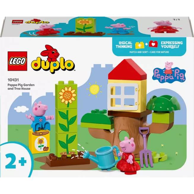 Konstruktorius LEGO Duplo Kiaulytės Pepos sodas ir namelis medyje 10431