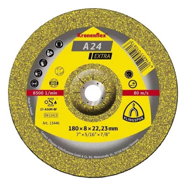 Šlifavimo diskas Klingspor 13446, 8 mm x 180 mm