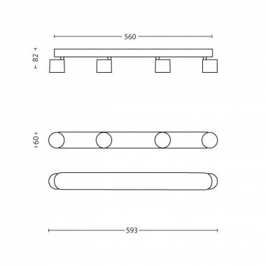 Šviestuvas nukreipiamasis Philips Star 915004146501, 18 W, LED, 2700 °K