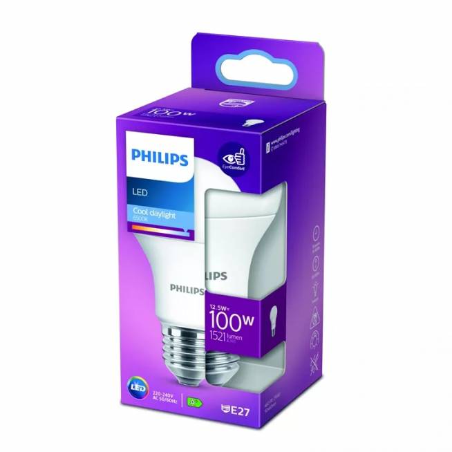 Lemputė Philips LED, A60, šaltai balta, E27, 12.5 W, 1521 lm