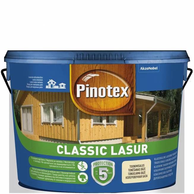 Impregnantas Pinotex Classic Lasur, raudonmedžio, 10 l