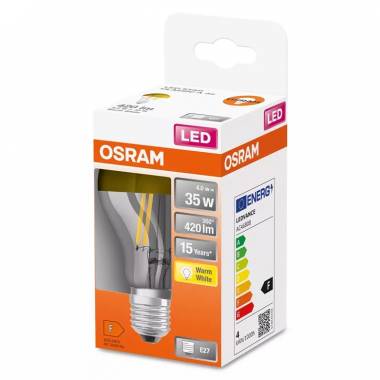 Lemputė Osram LED, A60, šiltai balta, E27, 4 W, 400 lm