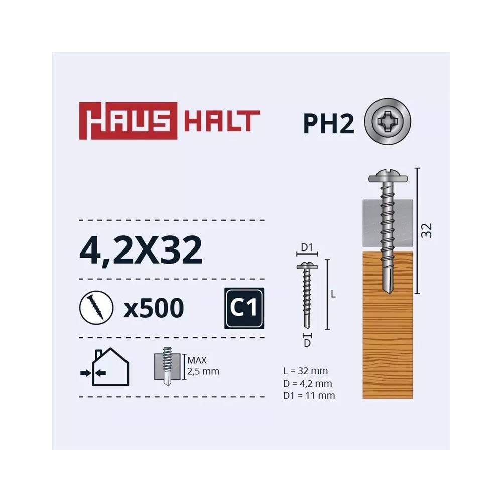 Savisriegis Haushalt, 4.2 mm x 32 mm, 20 vnt.