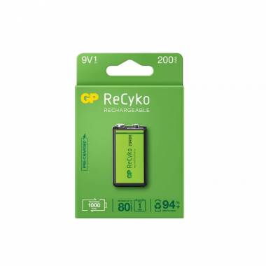 Įkraunamas elementas GP GPRHV208R075, 9 V, 200 mAh