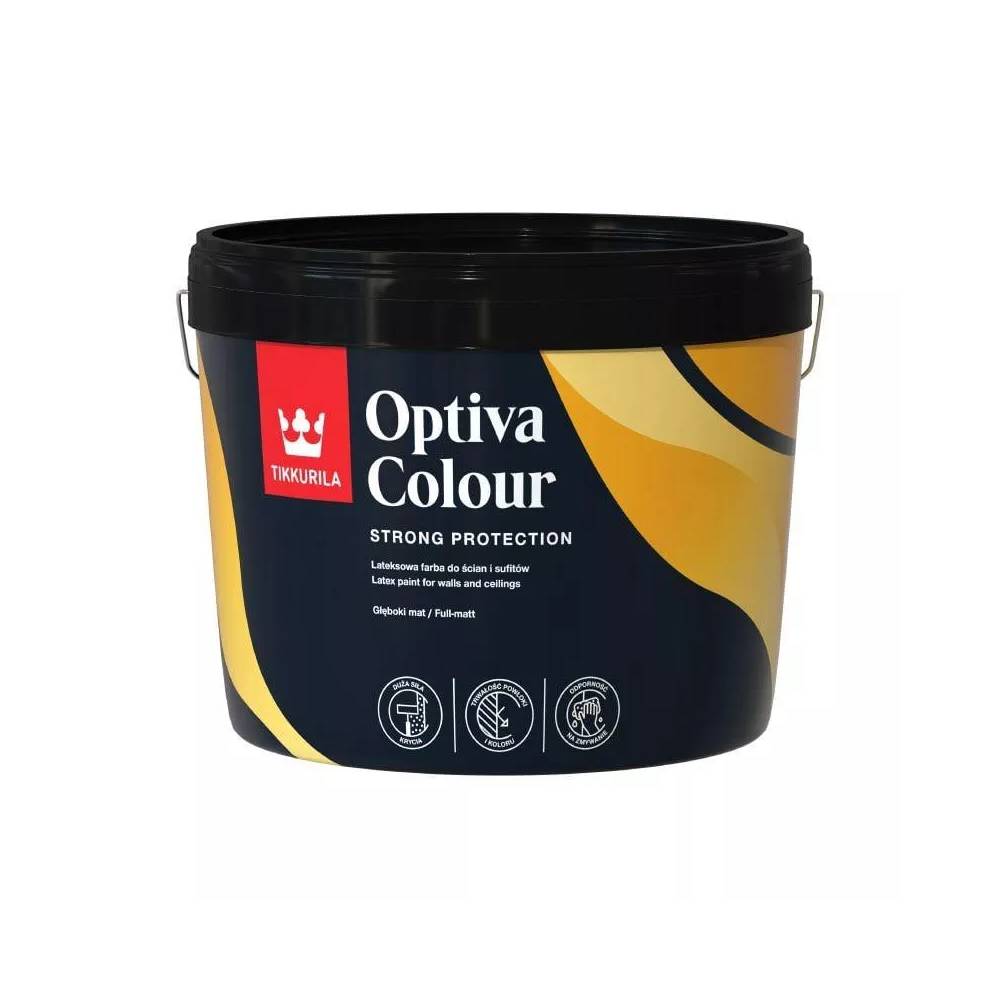 Akriliniai dažai Tikkurila Optiva Colour, balta, 2.7 l