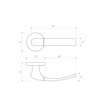 Rankena, vidaus Metal-Bud METAL-BUD Mat Nickel Camila