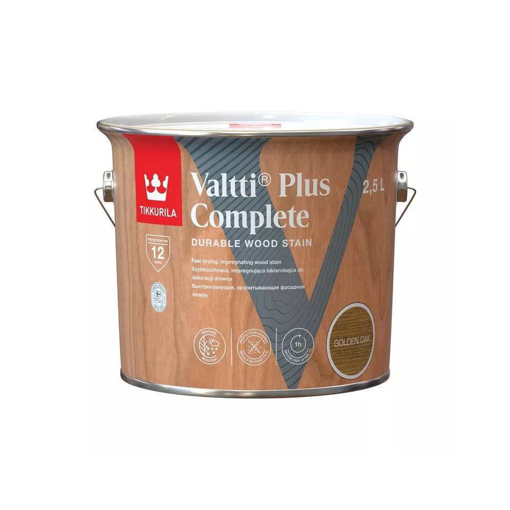 Impregnantas Tikkurila Valtti Plus Complete, ąžuolo, 2.5 l