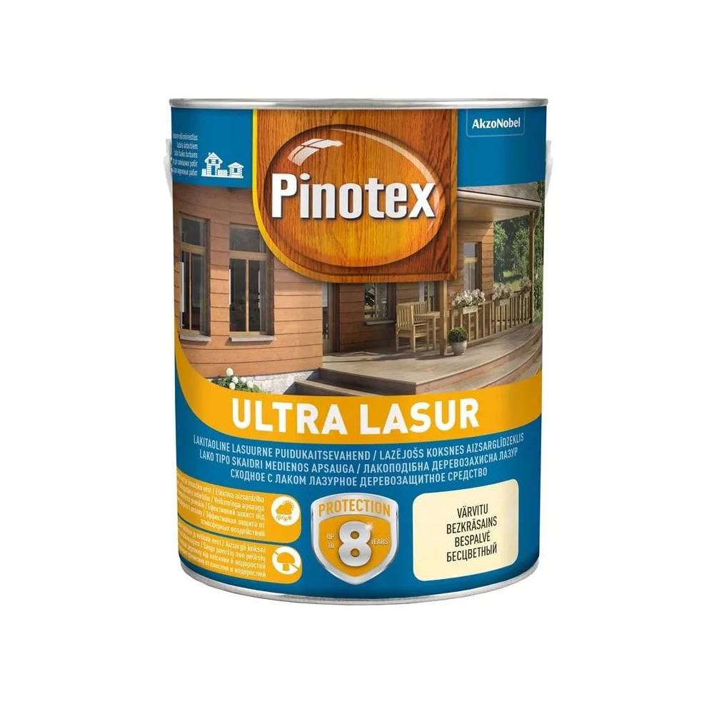 Impregnantas Pinotex Ultra Lasur, akmens pilka, 3 l