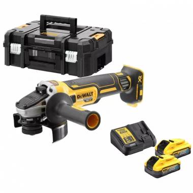 Akumuliatorinis kampinis šlifuoklis Dewalt DCG405H2T-QW, 18 V