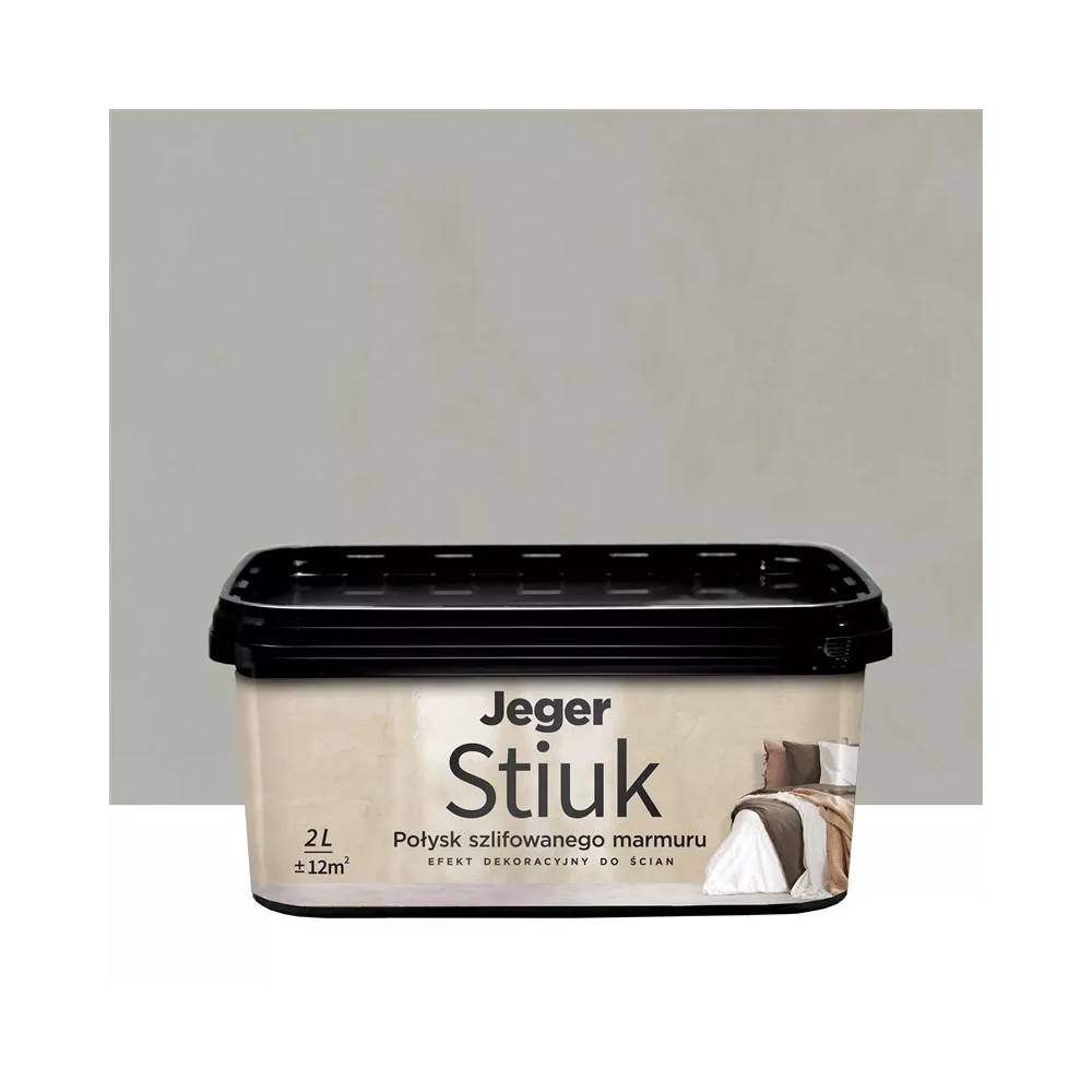 Dekoratyvinis tinkas Jeger STIUK GRAY, pilka, pilka, 2 l