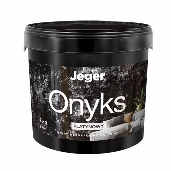 Dekoratyvinis tinkas Jeger ONYKS PLATINUM, pilka, platinum, 7 kg