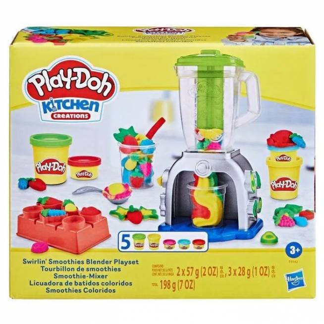 Modelino rinkinys su įrankiais Hasbro Play-Doh Smoothies Blender, įvairių spalvų