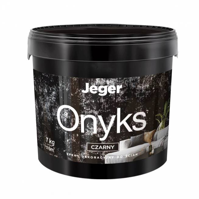 Dekoratyvinis tinkas Jeger ONYKS BLACK, juoda, juoda, 7 kg