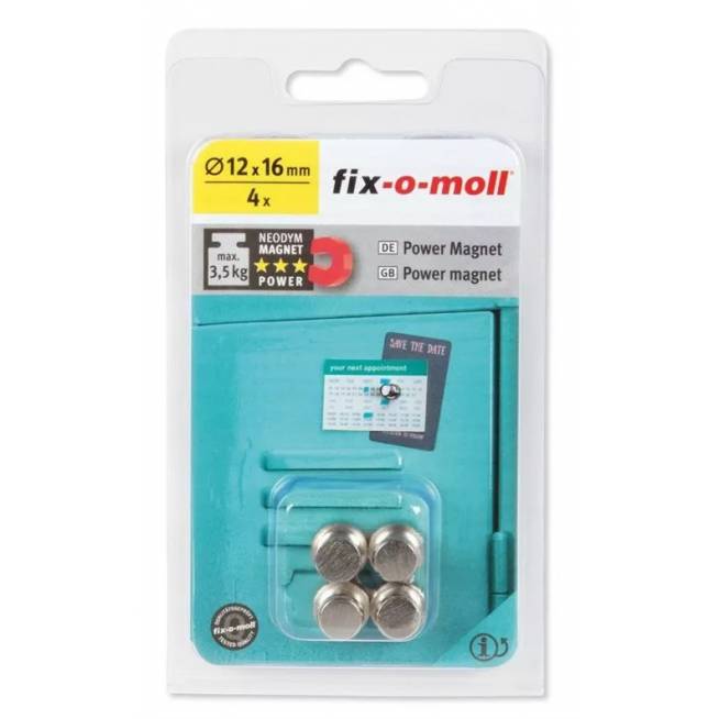 Magnetai Fix-O-Moll 3562820, 12 x 16 mm, 4 vnt.