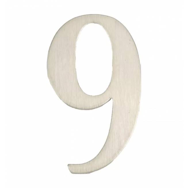 Durų numeris „9“, nerūdijantis plienas, 62 mm