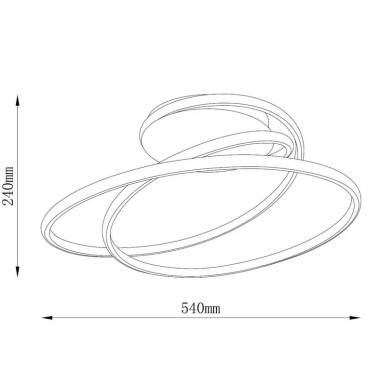 Šviestuvas lubų Domoletti 2023515-BK, 40 W, 4000 °K