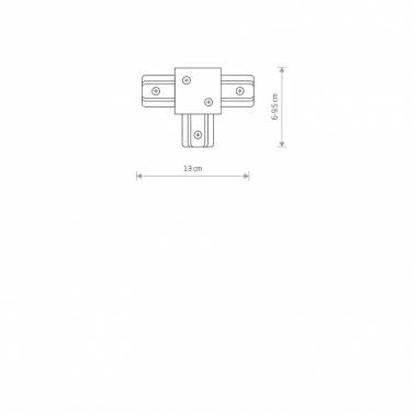 Jungtis Nowodvorski TRACK PROFILE RECESSED T-CONNECTOR
