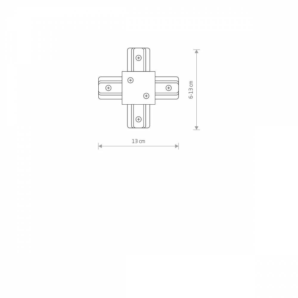 Jungiklis Nowodvorski TRACK PROFILE RECESSED X-CONNECTOR