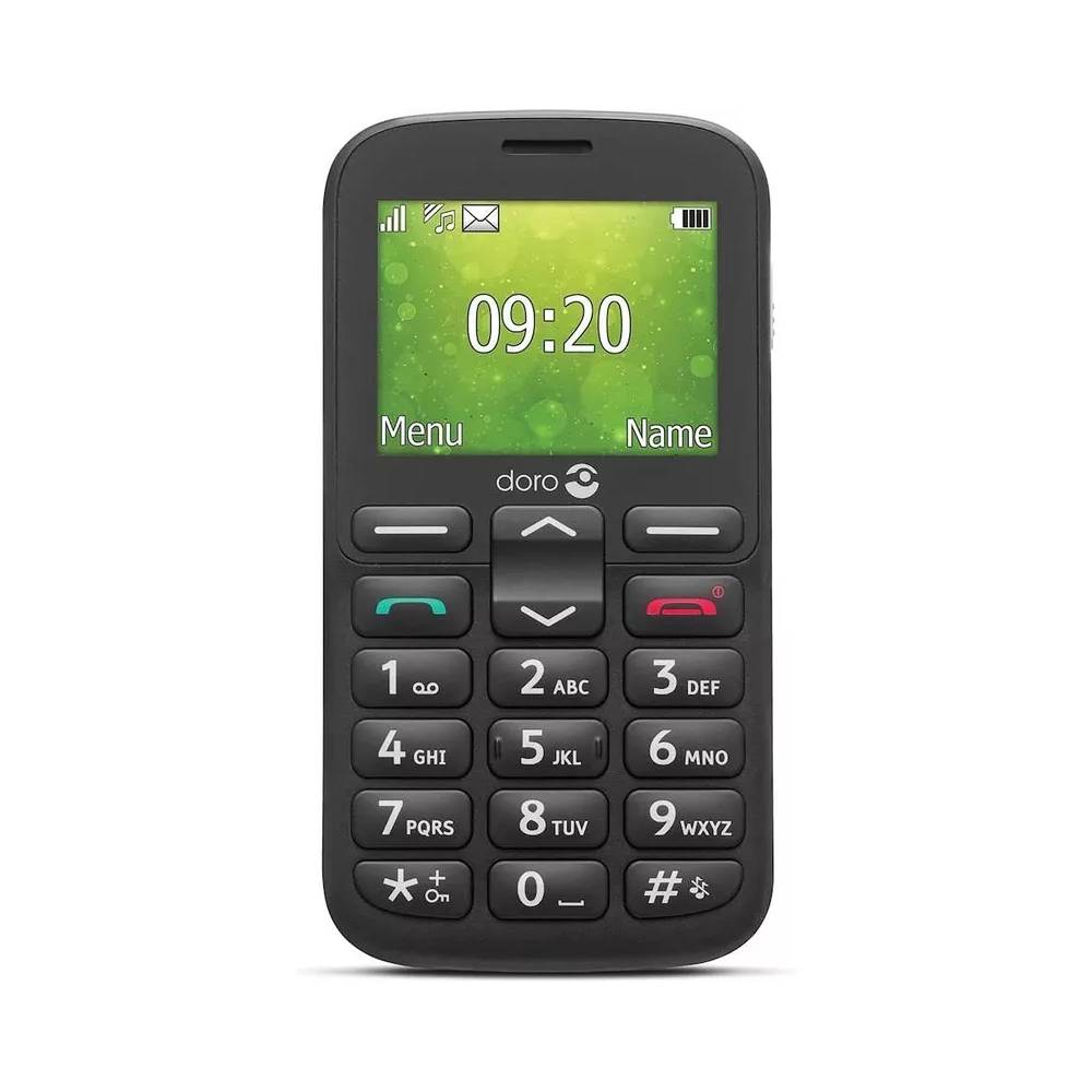 Mygtukinis telefonas Doro 1380, 4 MB, juodas