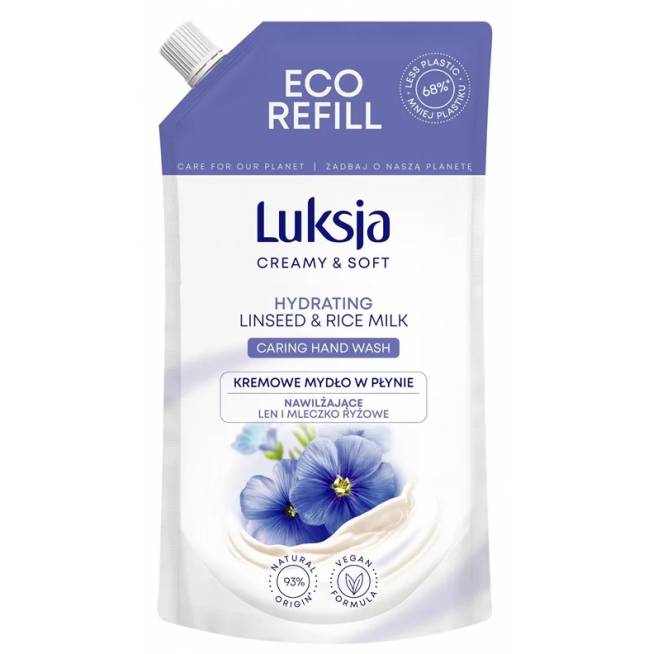 Skystas muilas Luksja papildymas LINSEED AND RICE MILK 400ml