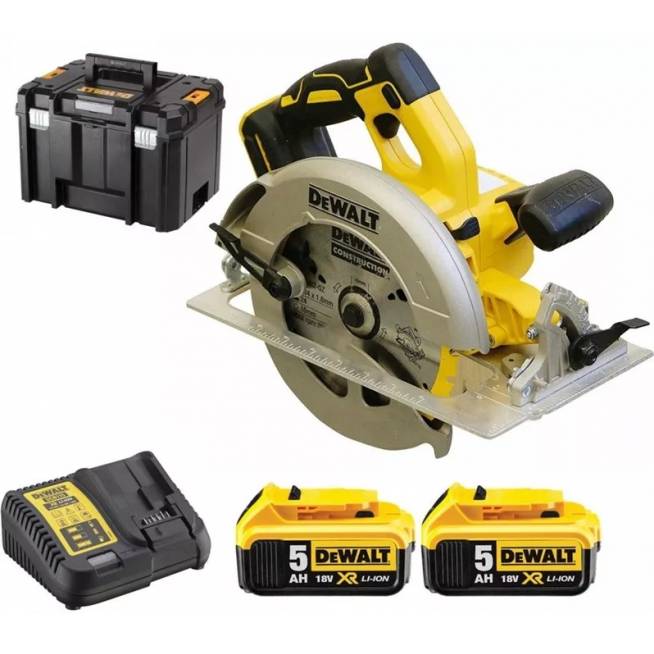 Akumuliatorinis diskinis pjūklas Dewalt DCS570P2-QW, 18 V