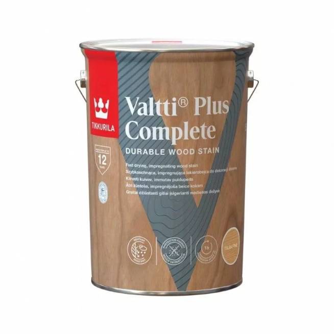 Impregnantas Tikkurila Valtti Plus Complete, šviesiai ruda/italinė pušis, 5 l