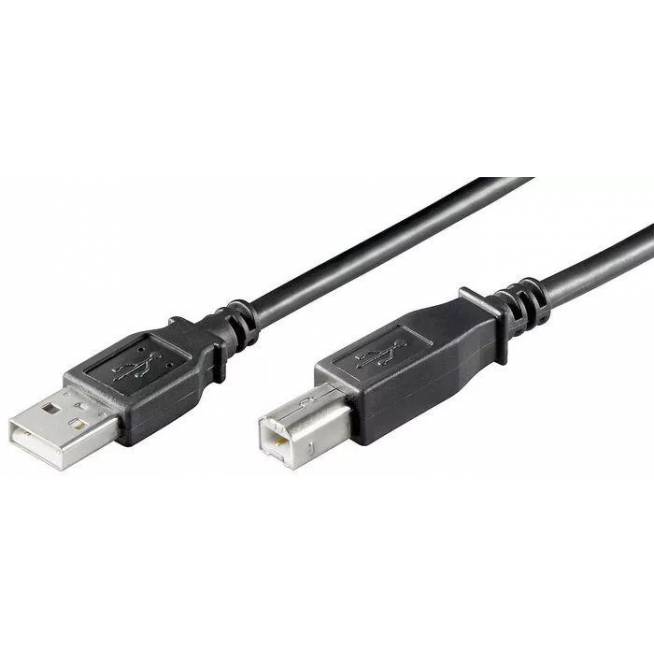 Kabelis MicroConnect USB 2.0 A to B USB Type A Male (vyriška), USB Type B Male (vyriška), 1.8 m, juoda