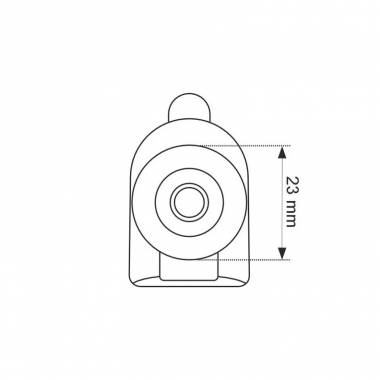 Dušo komplektuojanti dalis, ratukai dušo kabinai Thema Lux QZ-20 P1D23, Ø 2.3 cm, 2 vnt.