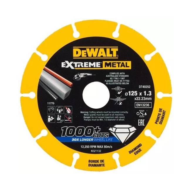 Deimantinis diskas Dewalt DT40252-QZ, 125 mm x 22.23 mm x 1.3 mm