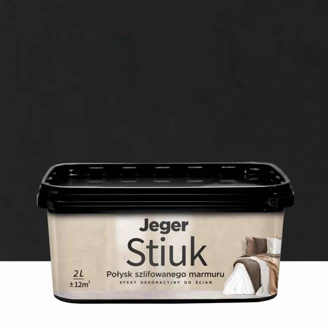 Dekoratyvinis tinkas Jeger STIUK CARBON, juoda, 2 l