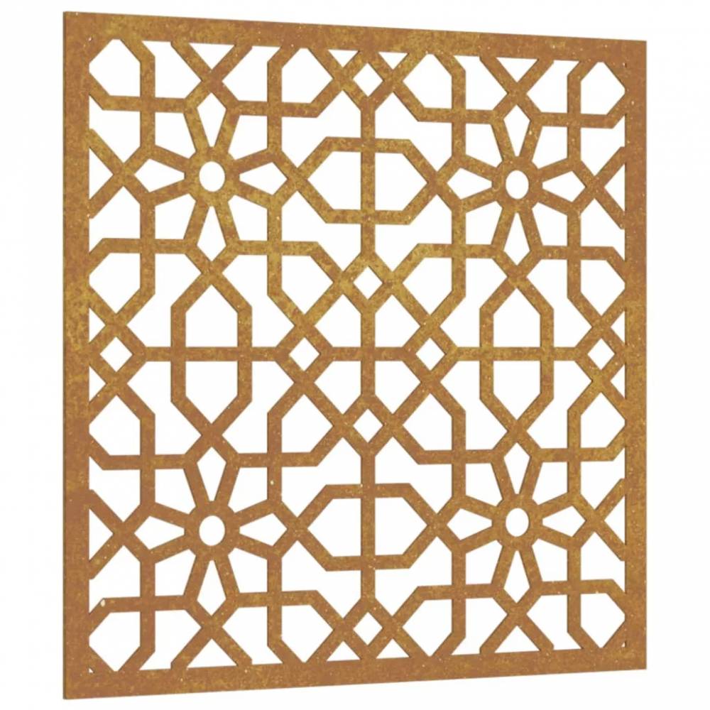 Sodo sienos dekoracija, 55x55cm, corten plienas