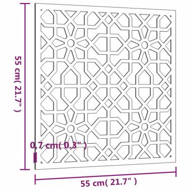 Sodo sienos dekoracija, 55x55cm, corten plienas