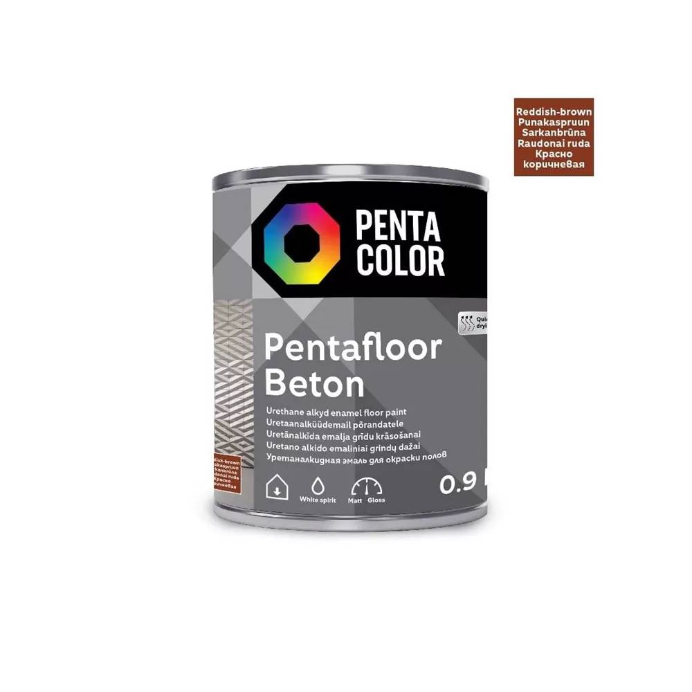 Grindų dažai Pentacolor Pentafloor Beton, raudonai ruda, 0.9 l