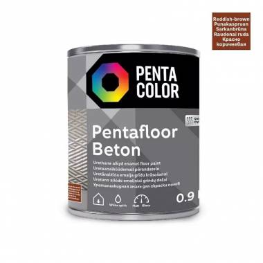 Grindų dažai Pentacolor Pentafloor Beton, raudonai ruda, 0.9 l