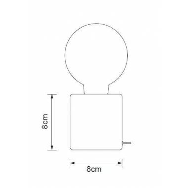 Šviestuvas Lock T23020E D8H8 black, E27, pastatomas, 60W