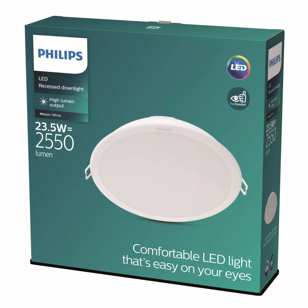 Įmontuojamas šviestuvas įleidžiamas Philips Meson, 3000°K, LED, baltas