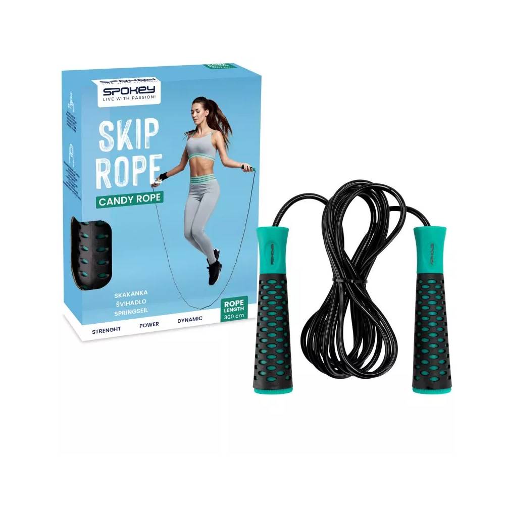 "Spokey Candy Rope" SPK-943631 šokinėjimo virvė su rutuliniais guoliais