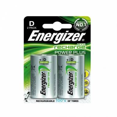 Įkraunamas elementas Energizer HR20, D, 2500 mAh, 2 vnt.