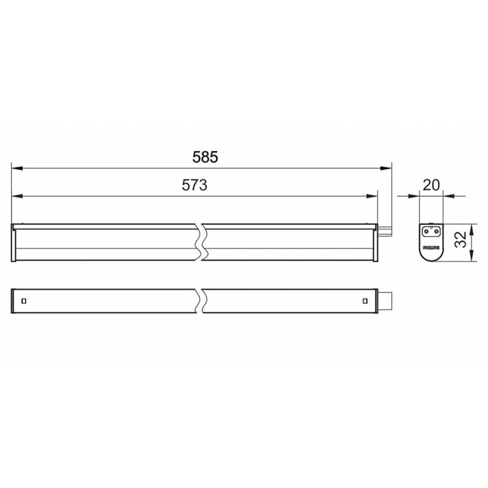 Šviestuvas Philips, lubų ir sienų, 6.5 W, 750 lm, 3000 - 6500 °K, IP65