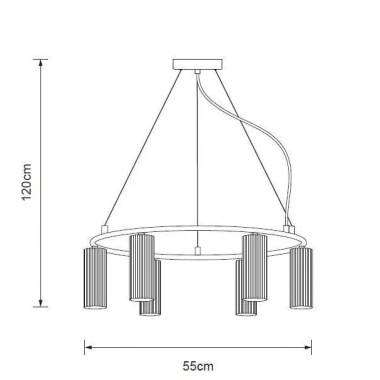 Šviestuvas lubų Icel P16065-6RP D5H13 BK, 30 W, GU10