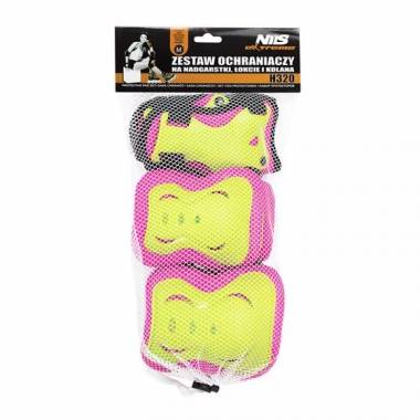 Apsaugų rinkinys Nils Extreme H320 pink-lime XL dydžio