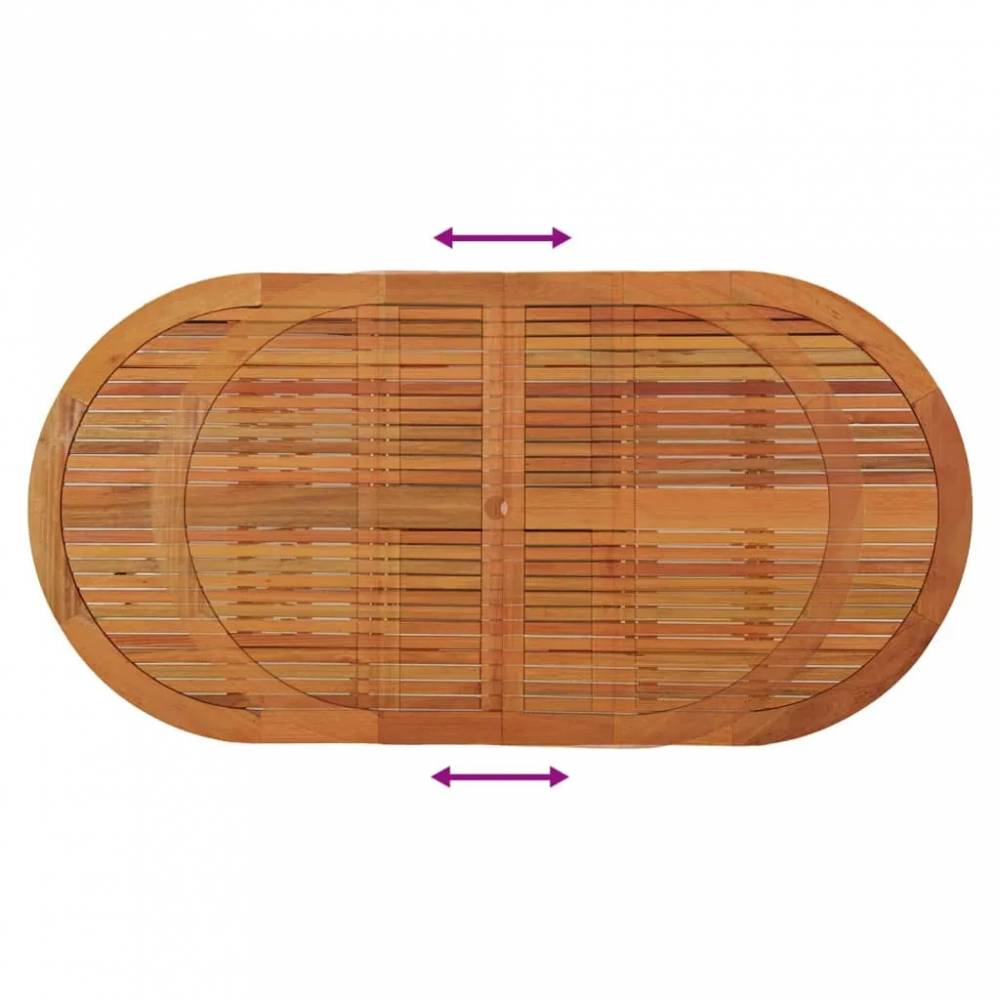 Sodo stalas, 200x100x75cm, eukalipto medienos masyvas