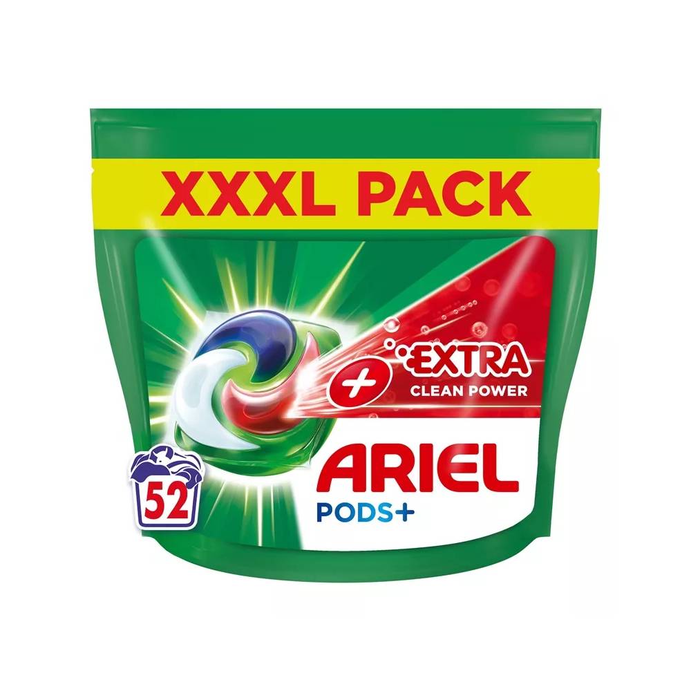 Skalbimo kapsulės Ariel Extra Clean All-in-1, 52 vnt.