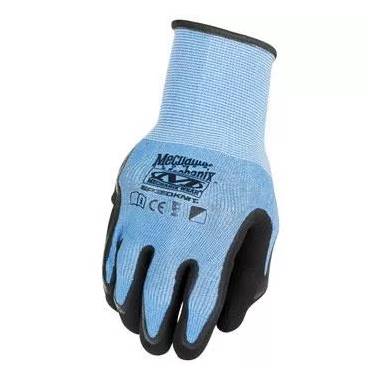 Pirštinės pirštuotos Mechanix Wear S1CB-03-007, tekstilė/lateksas, mėlyna/juoda, S