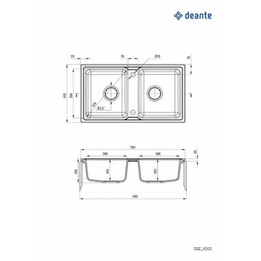 Plautuvė Deante Zorba ZQZ_N203, granitas