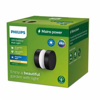 LED šviestuvas PHILIPS LAVEN 929003362401, 6 W, IP44, juodas