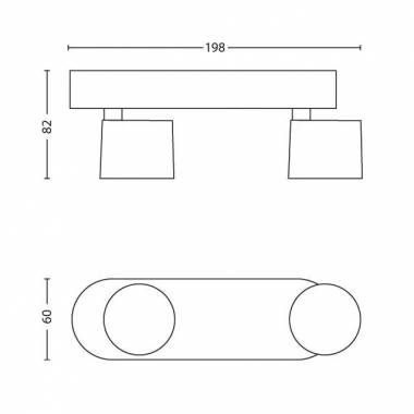 Šviestuvas nukreipiamasis Philips Star 915004146101, 9 W, LED, 2700 °K