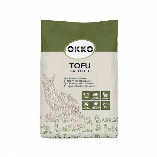 Kačių kraikas organinis (sušokantis) Okko Tofu, 2.5 kg, 5.8 l