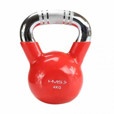 Kettlebell ketaus kumštelinė chromuota rankena HMS KTC06 RED